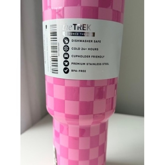 Simple Modern Trek Tumbler 40oz Pink Checkered New Valentine's Limited Edition - Picture 3 of 4